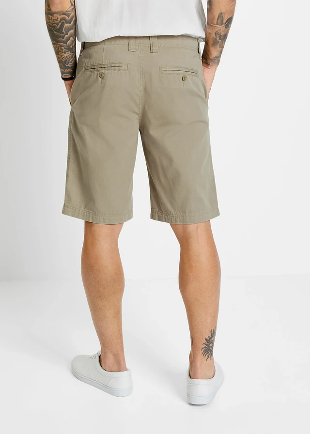 Bermuda chino 100% coton, regular, Couleur: new kaki