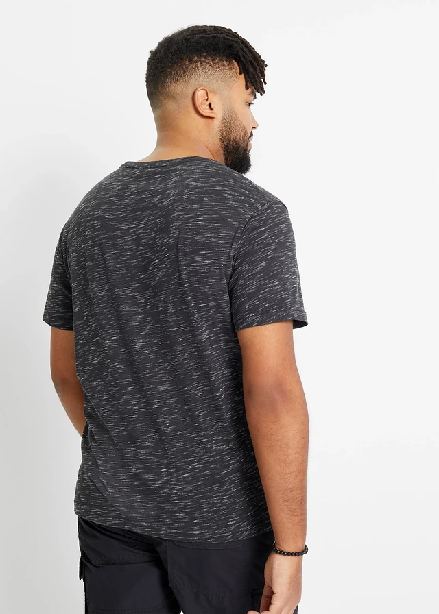 T-shirt, Kleur: zwart gemêleerd
