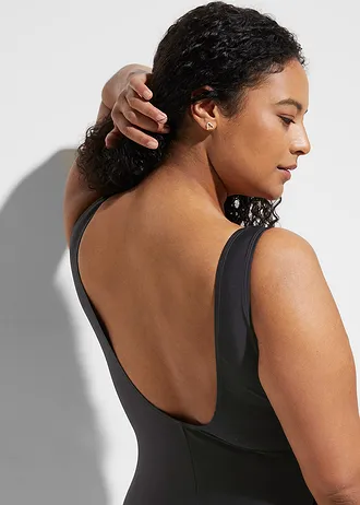 Jednodílné plavky s bočními vsadkami, barva: černo-bílá se zebřím vzorem