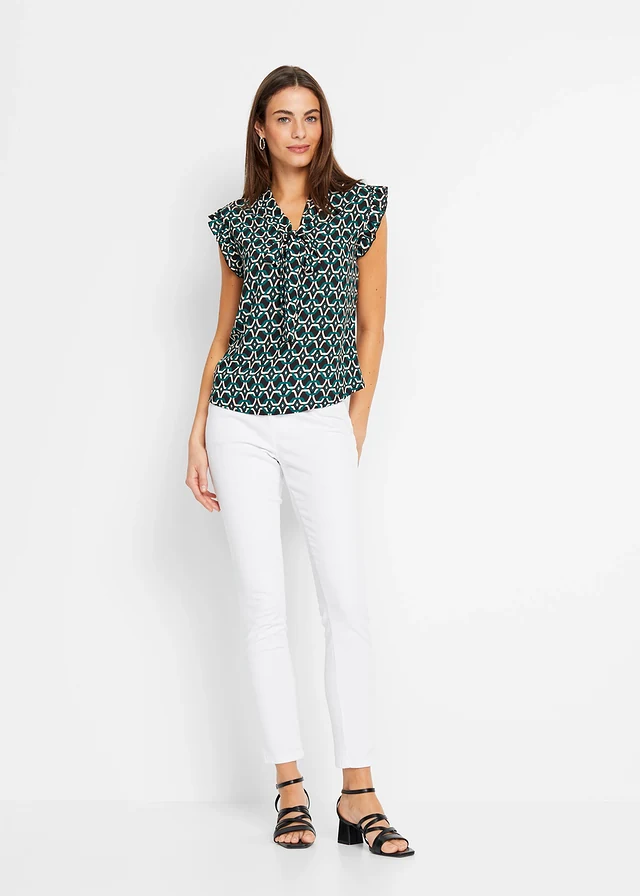 Blouse sans manches imprimée • noir/pétrole imprimé graphique • product-page.page-title-suffix