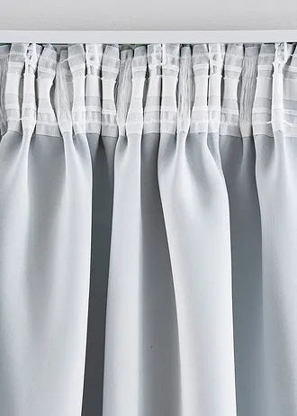 Rideau obscurcissant à imprimé floral brillant (1 pce) • vert/gris clair/doré • Boutique bonprix