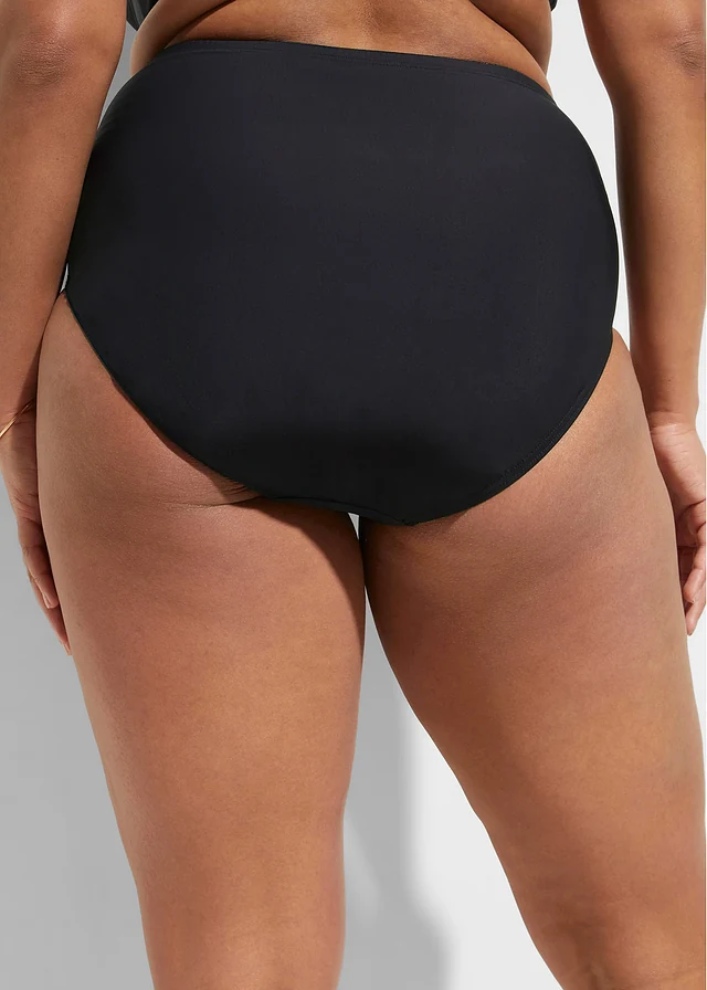 Licht corrigerend high waist bikinibroekje, Kleur: zwart
