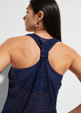 Tankini (2-dlg. set) van kant, Kleur: donkerblauw