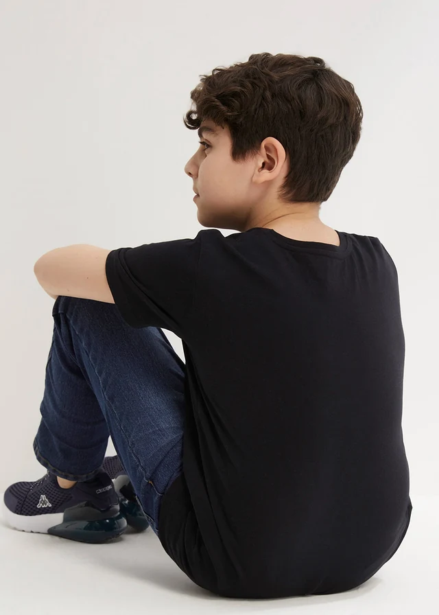 Jongens T-shirt van biologisch katoen • zwart met print • product-page.page-title-suffix