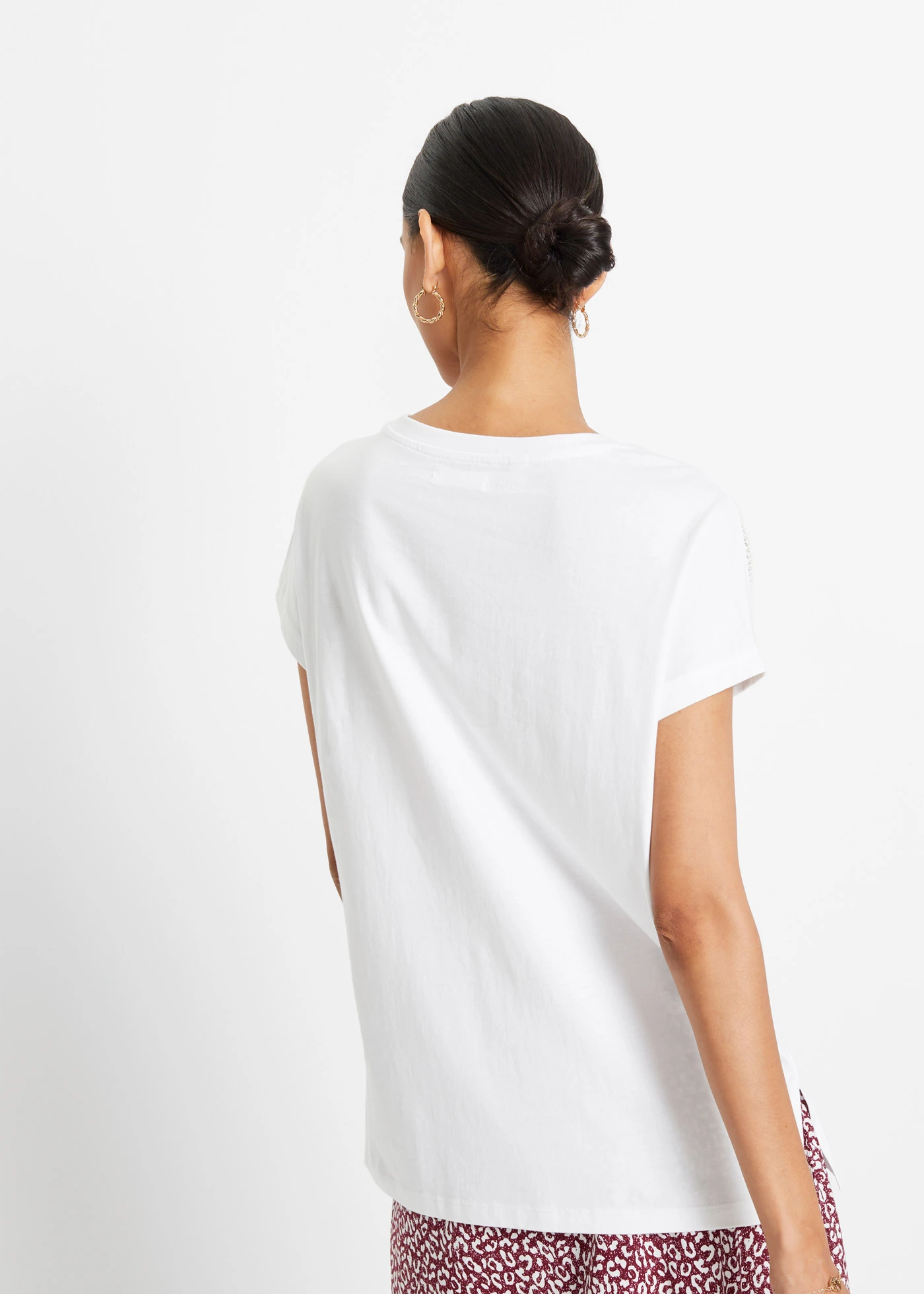 Luchtig shirt met kant • wit • bonprix online shop