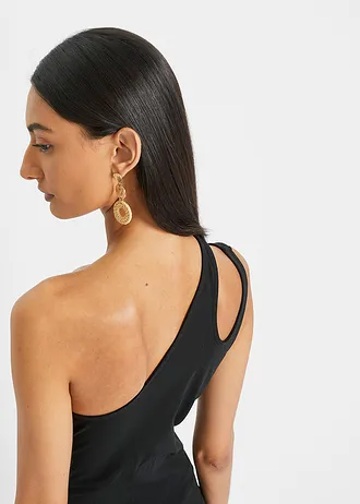 Top s odhalenými rameny, z organické bavlny • černá • bonprix obchod