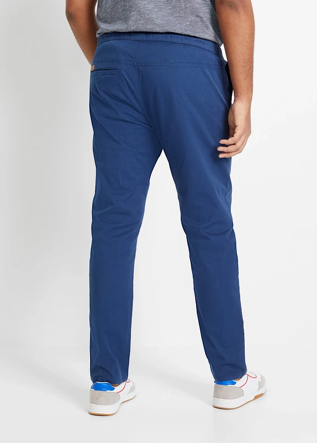 Slim fit stretch instapbroek, straight, Kleur: donkerblauw