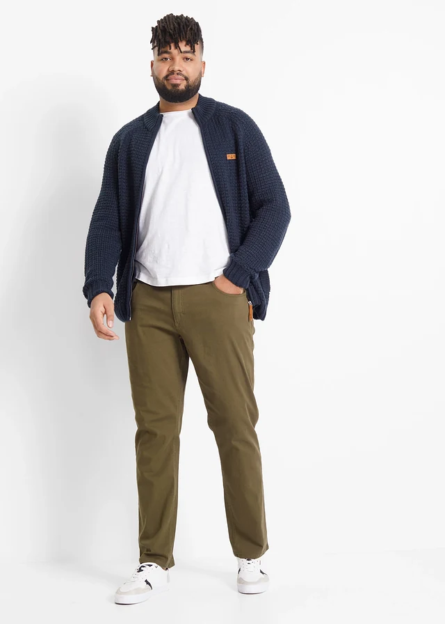 Pantalon extensible regular, droit, Couleur: olive