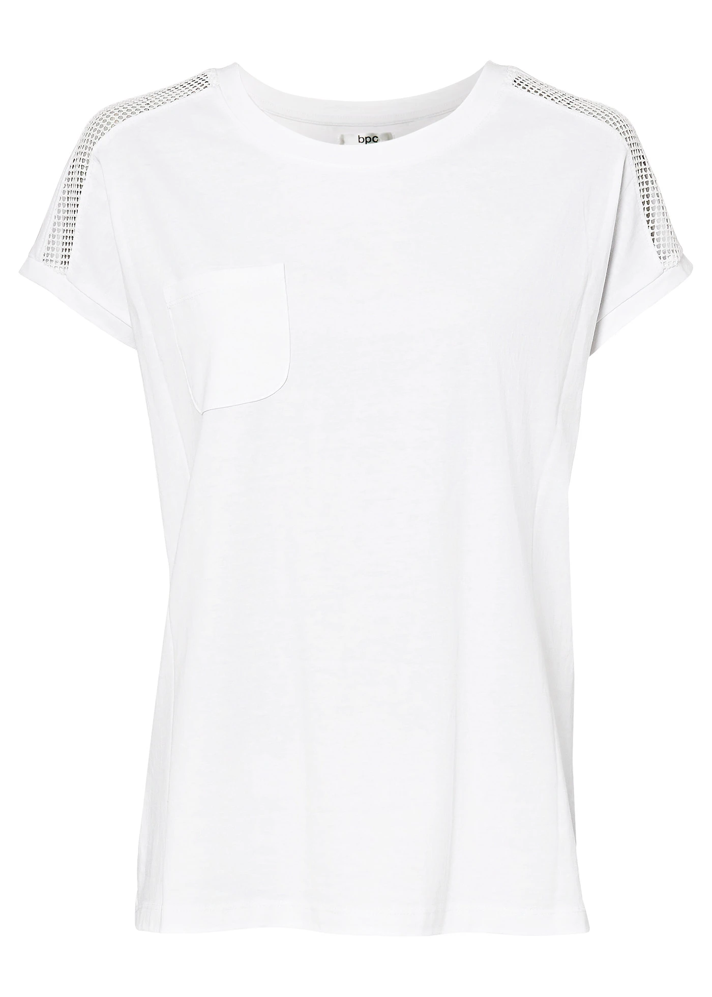 Luchtig shirt met kant • wit • bonprix online shop