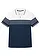 Polo en jersey 100% coton, Couleur: blanc-bleu foncé