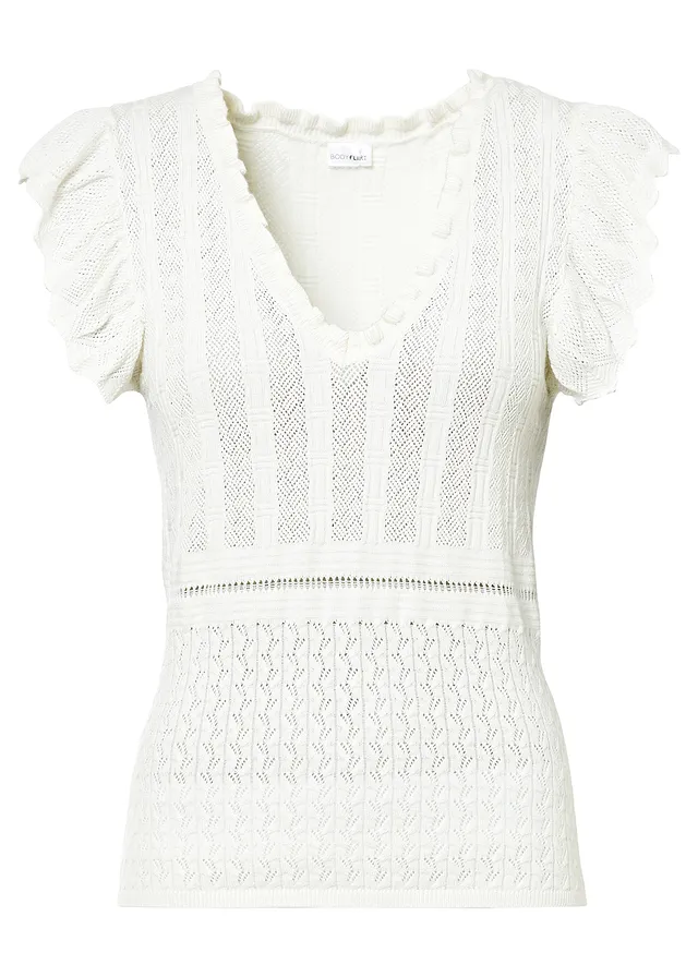 Bluză tricotată din material fluid cu viscoză