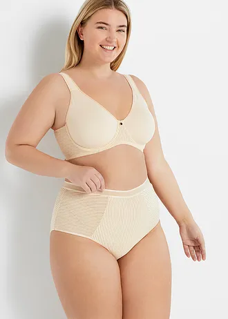 Minimizer bh met gewatteerde bandjes, Kleur: sandbeige