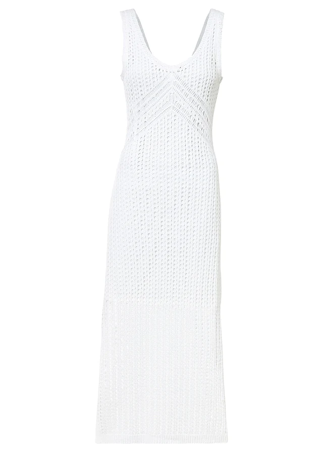 Robe en maille, Couleur: blanc cassé
