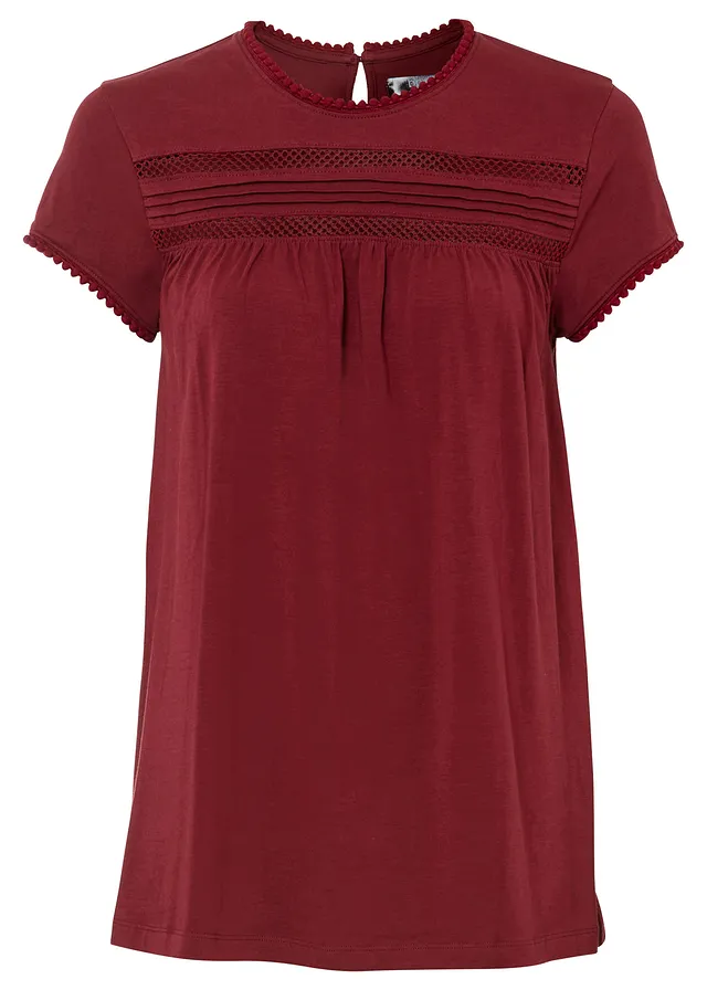 Bavlnené tričko s čipkou