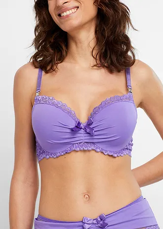 Soutien-gorge à coques avec polyamide recyclé • mauve • Boutique bonprix
