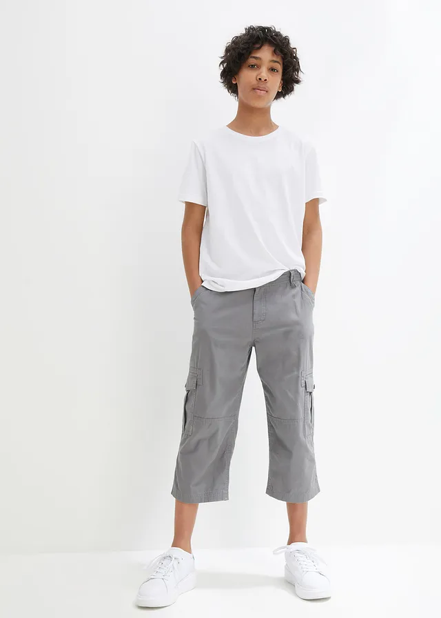 Jongens 3/4 broek, loose fit • rookgrijs • product-page.page-title-suffix