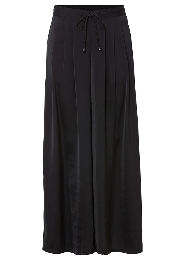 Pantalon ample en satin fluide