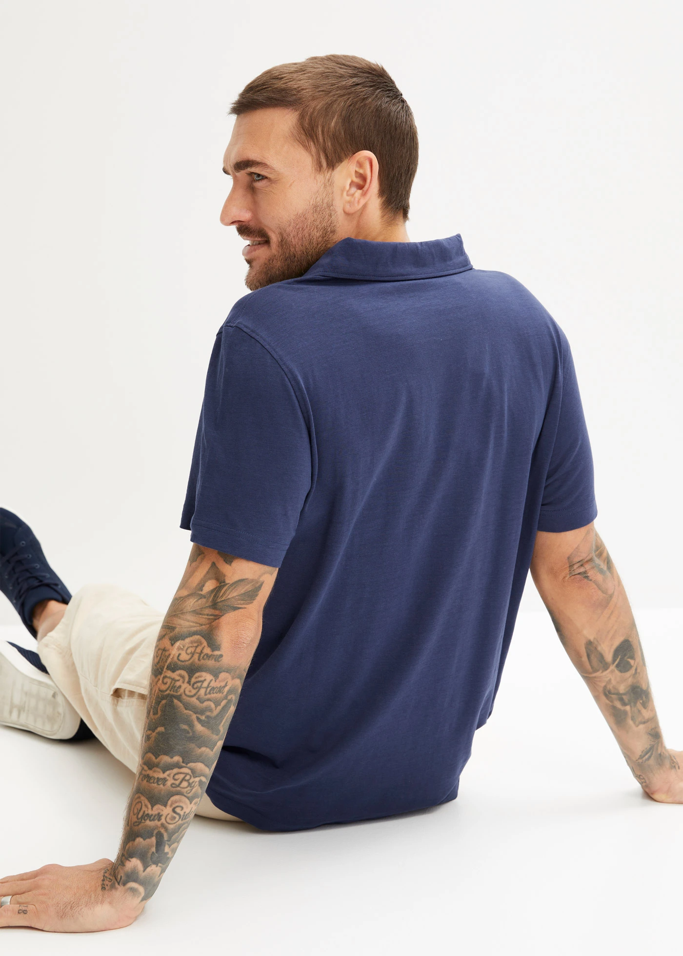 Bluză polo, mânecă scurtă • bleumarin • magazin bonprix