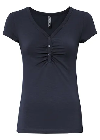 Shirt met knoopsluiting en biologisch katoen