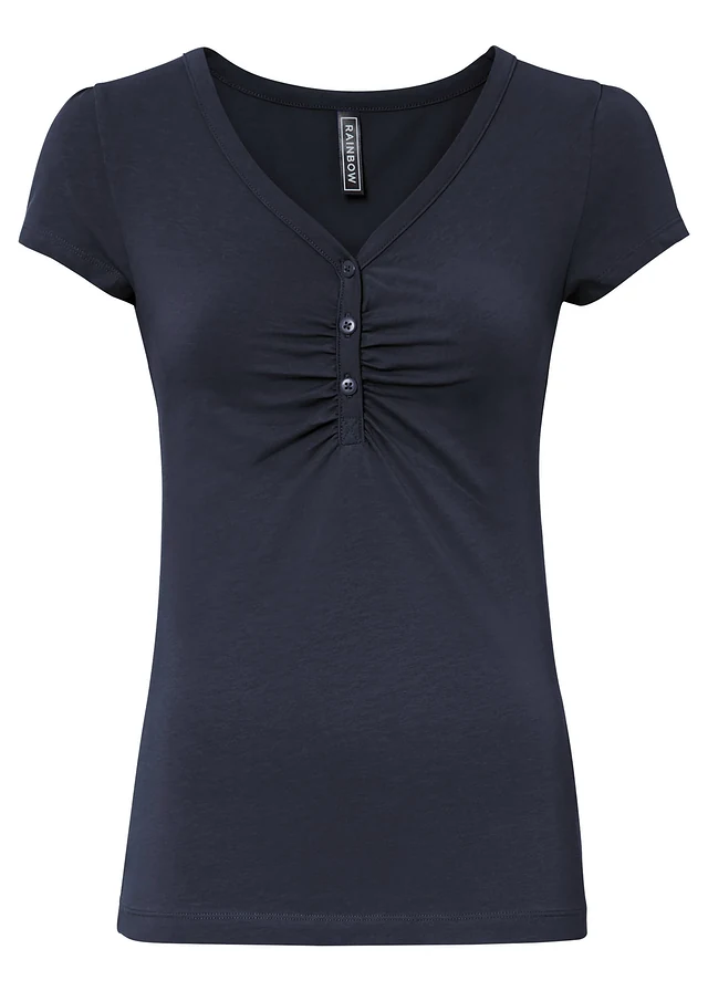 T-shirt avec patte de boutonnage en coton
