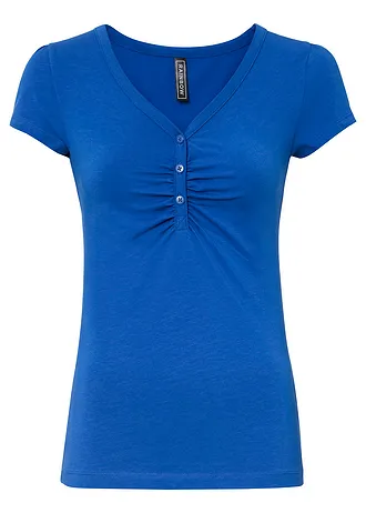 T-shirt avec patte de boutonnage en coton