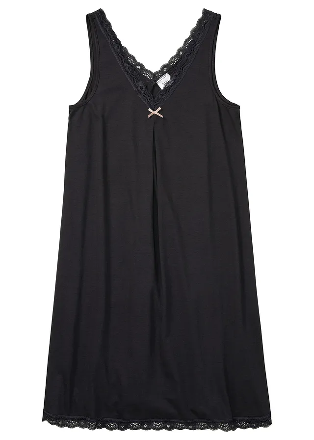 Nuisette douce en viscose mélangée • noir • Boutique bonprix