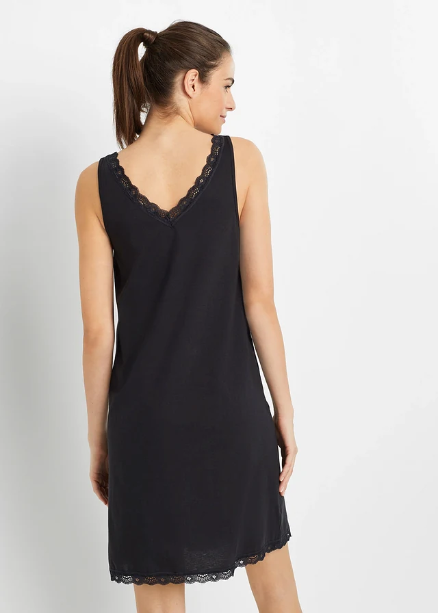 Nuisette douce en viscose mélangée, Couleur: noir