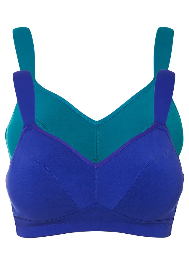 Sutien fără armătură din bumbac organic (set/2 buc.)