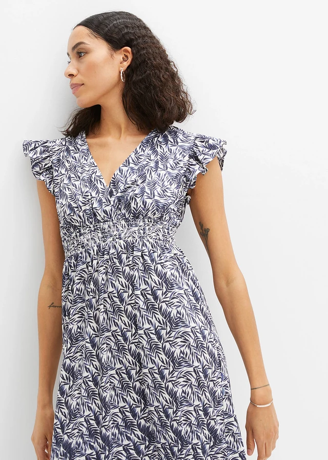 Maxi šaty • indigová/prírodná potlačená • obchod bonprix