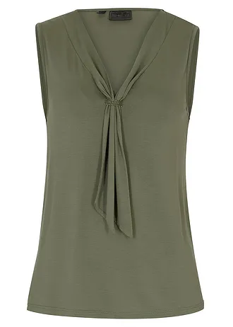 Top s mašlí • tmavě olivová • bonprix obchod