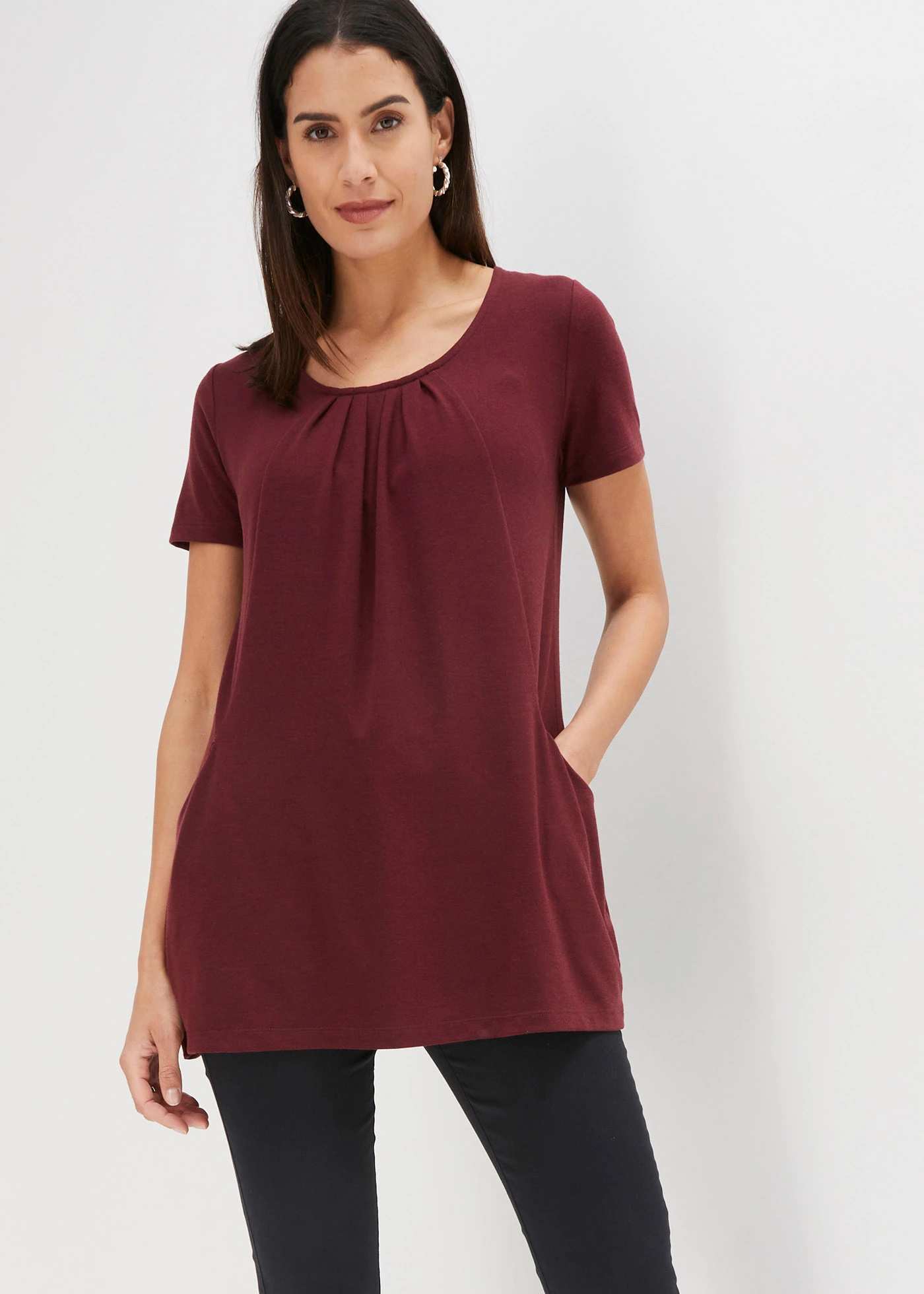 T-shirt long • raisin foncé • Boutique bonprix