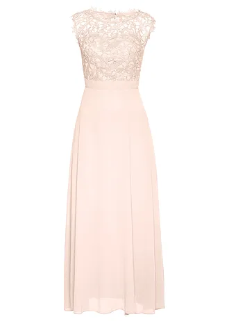 Maxi šaty s krajkou • perleťová růžová • bonprix obchod