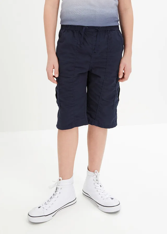 Jongens cargo bermuda van puur katoen, regular fit, Kleur: donkerblauw