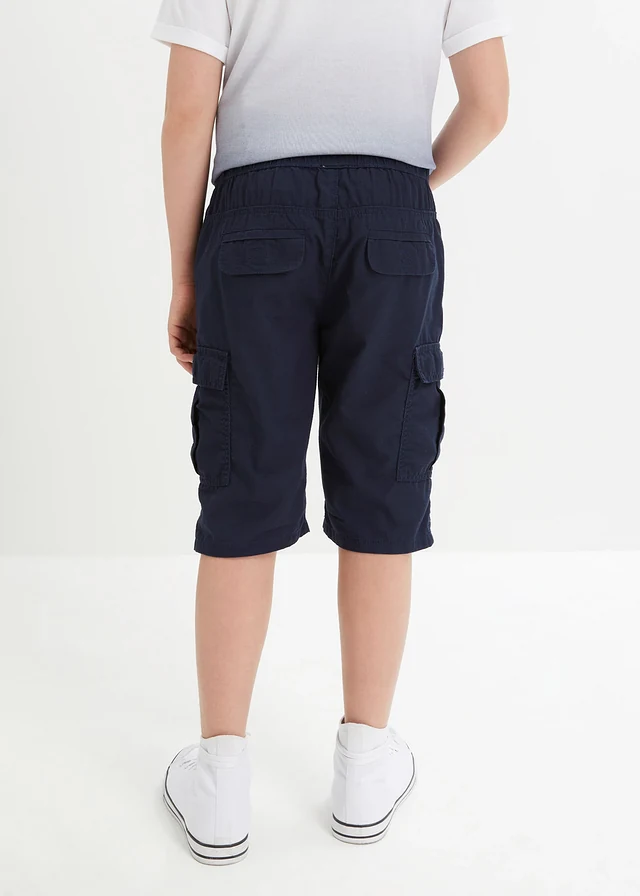 Jongens cargo bermuda van puur katoen, regular fit, Kleur: donkerblauw