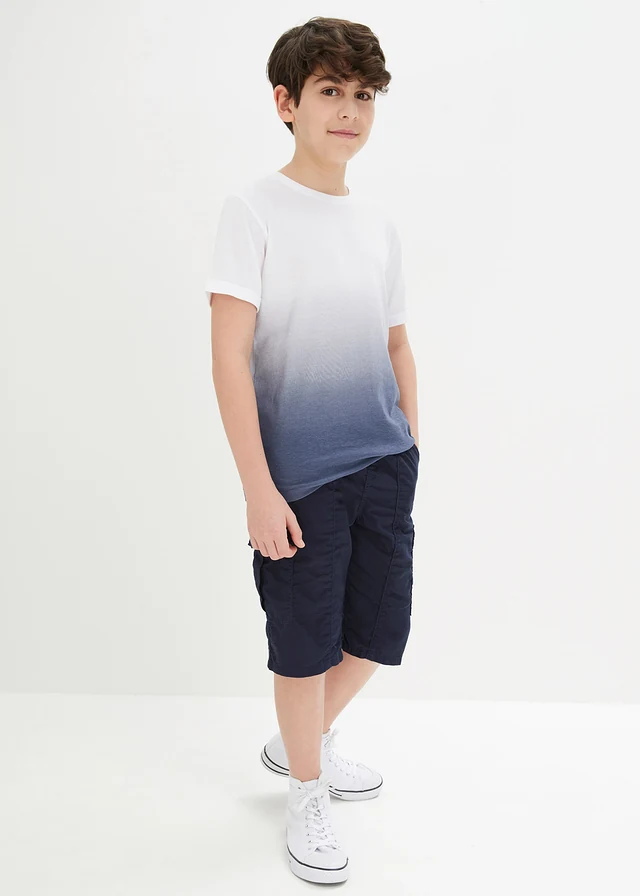 Jongens cargo bermuda van puur katoen, regular fit, Kleur: donkerblauw