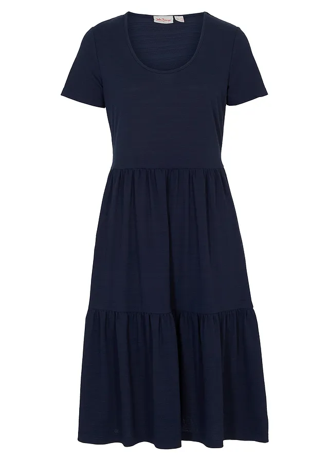 Rochie din tricot cu model texturat, din amestec cu viscoză