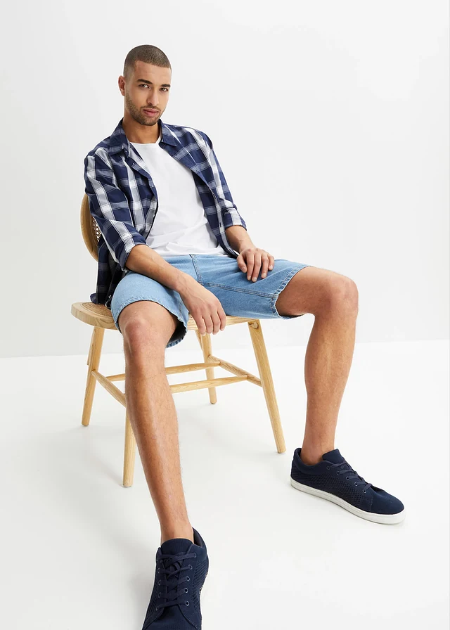 Bermuda classique en jean avec taille élastiquée • bleu clair denim • product-page.page-title-suffix