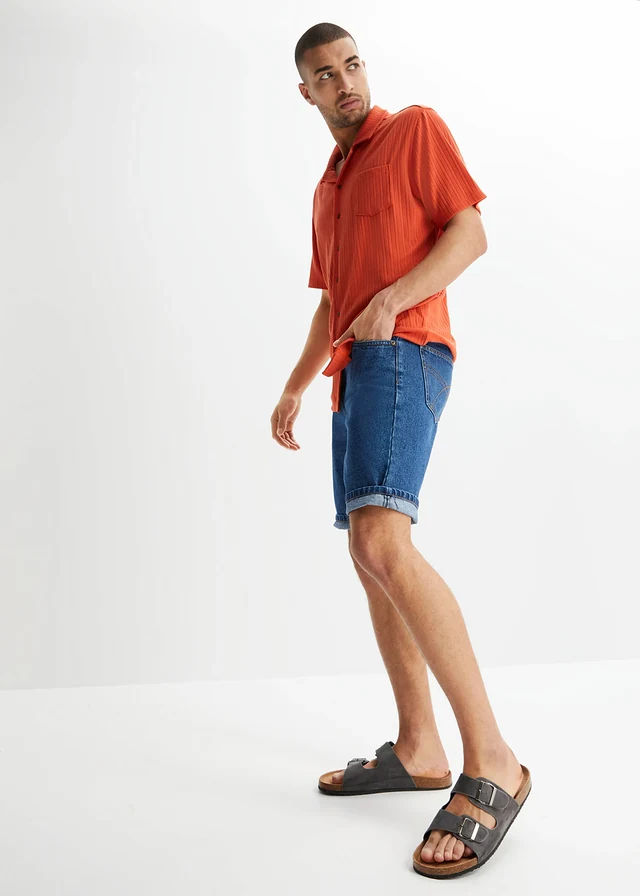 Bermuda classique en jean avec taille élastiquée
