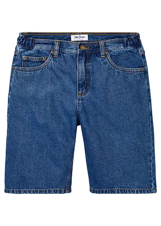 Bermudy jeansowe z elastycznym pasem, classic fit