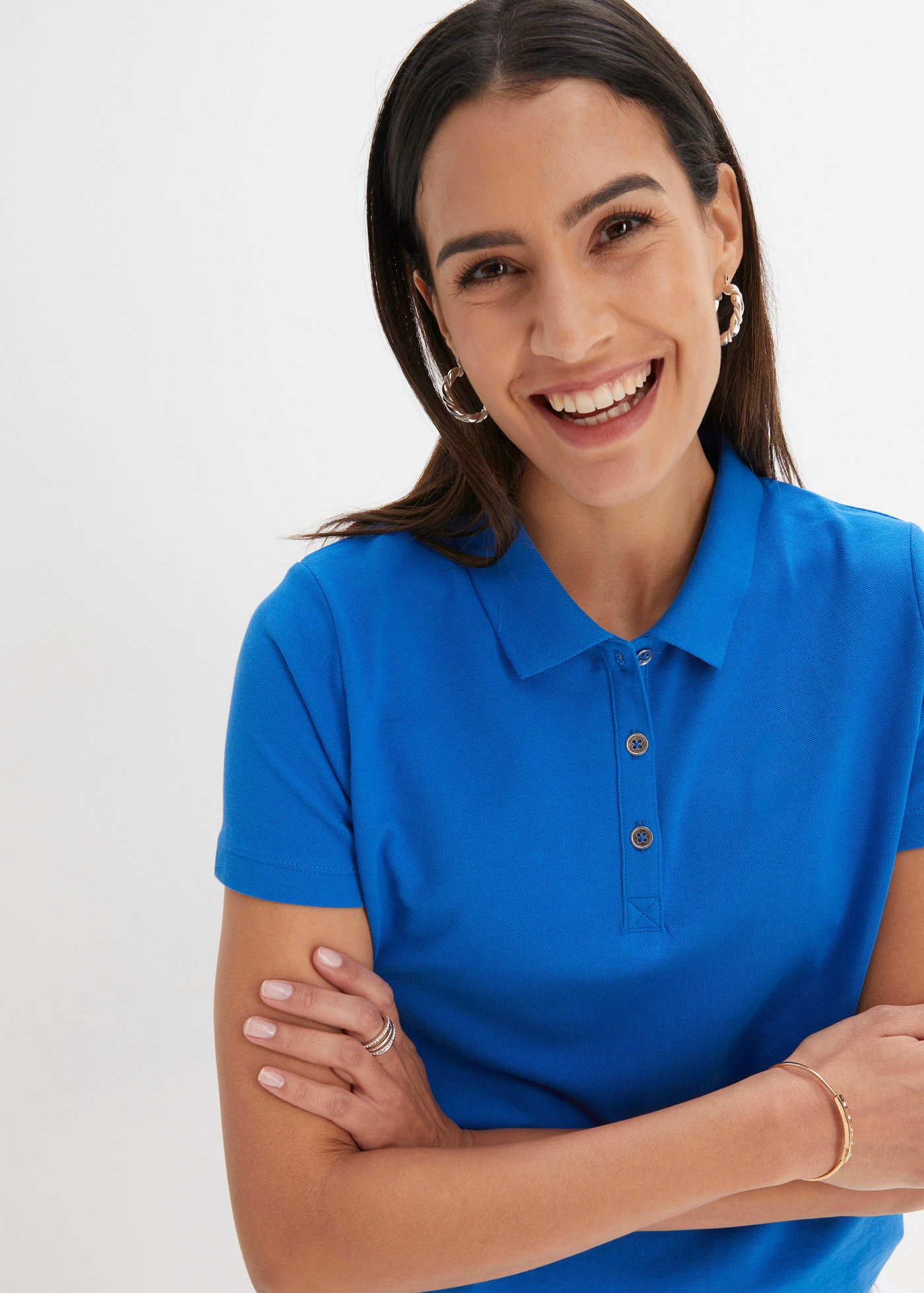 Bluză polo • albastru azur • magazin bonprix