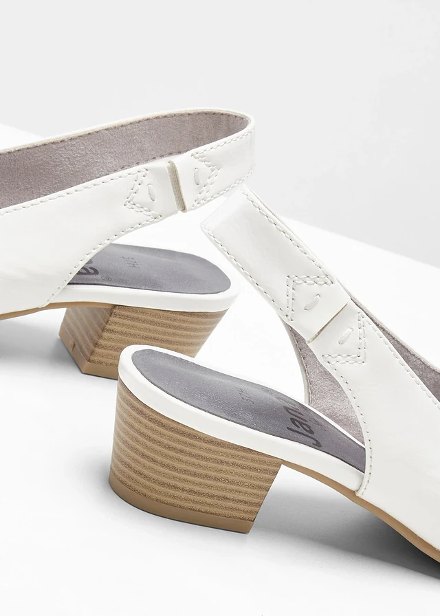 Escarpins slingback Jana, largeur confortable, Couleur: blanc