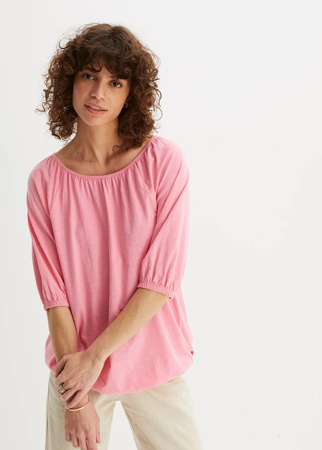 T-shirt 100% coton, Couleur: rose vif