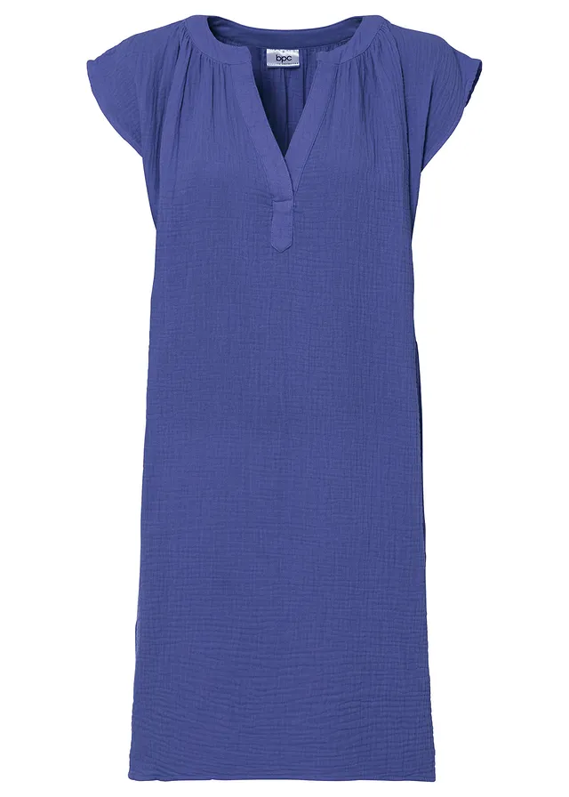 Mini jurk van katoen, Kleur: blauwviolet