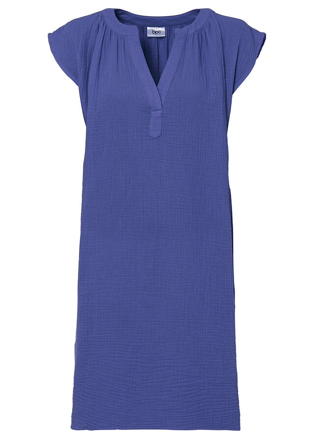 Mousseline jurk van katoen • blauwviolet • bonprix online shop
