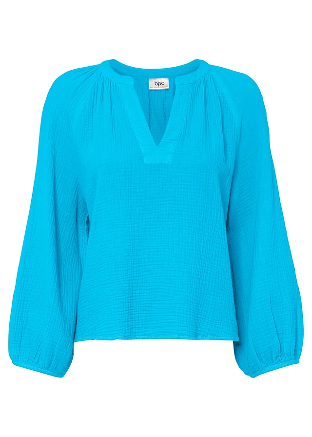 Blouse oversize en gaze de coton