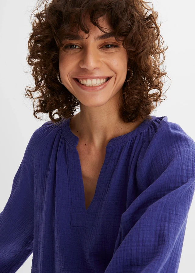 Oversized blouse van mousseline • blauwviolet • product-page.page-title-suffix