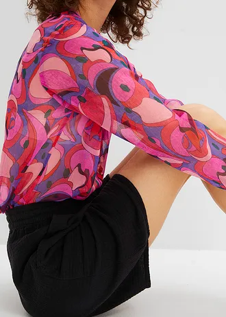 Mušelínové bermudy bez zapínania • čierna • obchod bonprix