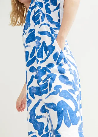 Žerzejové šaty • drahokamově modrá/bílá • bonprix obchod