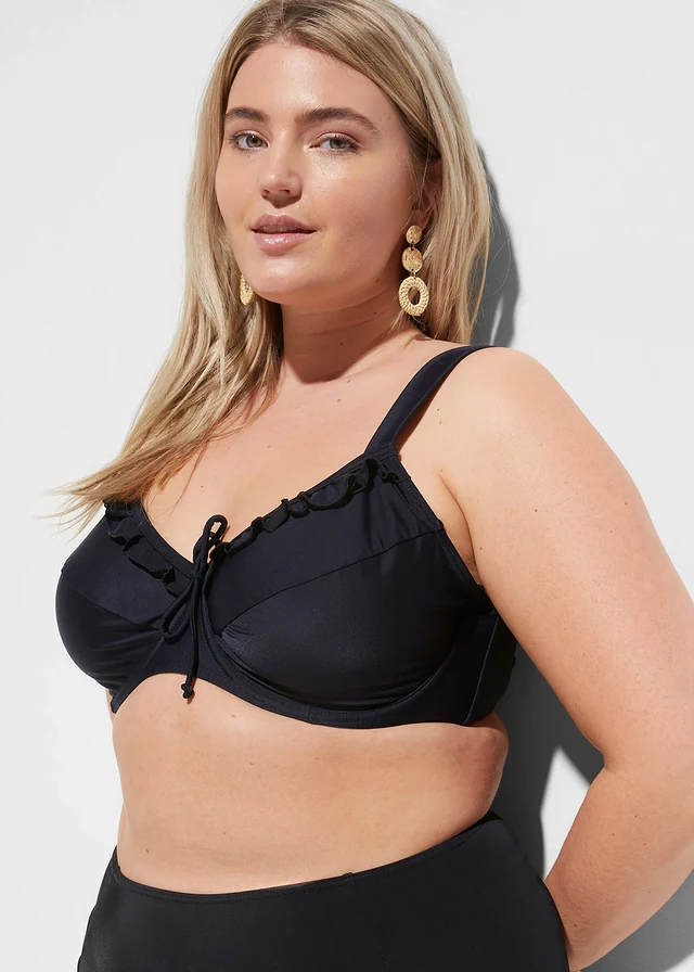 Haut de bikini à armatures minimiseur, Couleur: noir