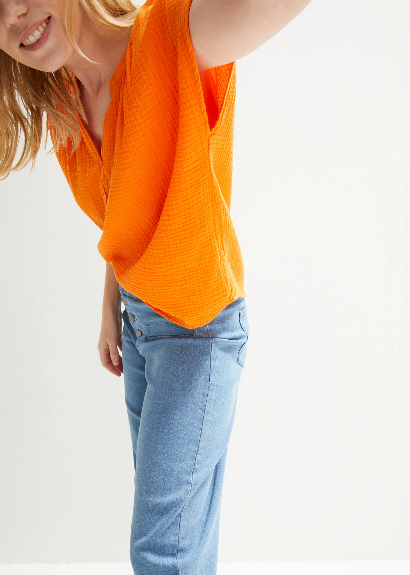 Blouse en gaze de coton • orange citrouille • product-page.page-title-suffix